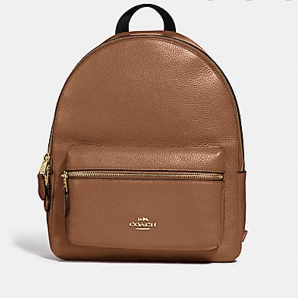 Coach Handbags - Coach Pebbled Leather Medium Charlie Backpack.